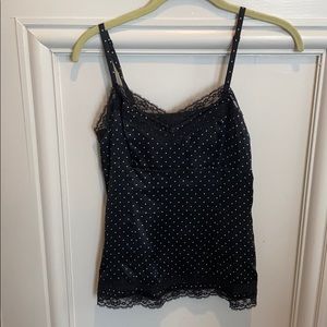 Polka dot silk tank from WHBM